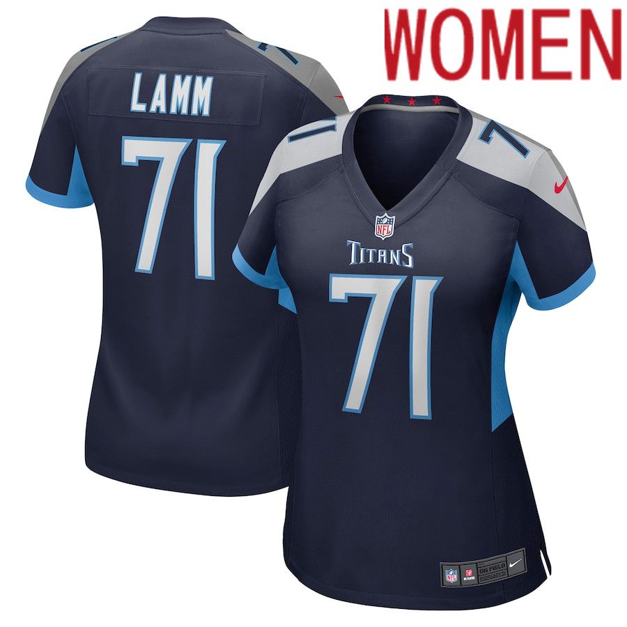 Women Tennessee Titans 71 Kendall Lamm Nike Navy Game NFL Jersey